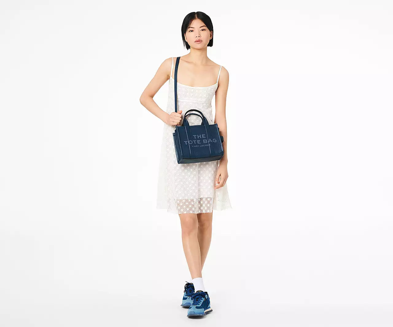 THE LEATHER MINI TOTE BAG- Blue