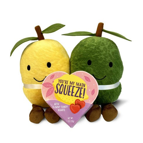 Frankford Valentine's Main Squeeze Date Night Plush with Gummy Candy Hearts