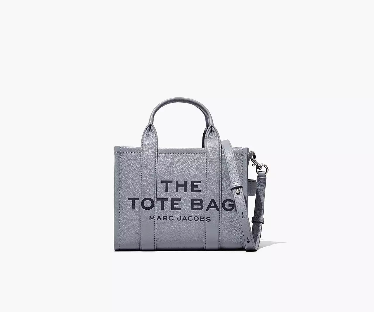 THE LEATHER MINI TOTE BAG- Grey