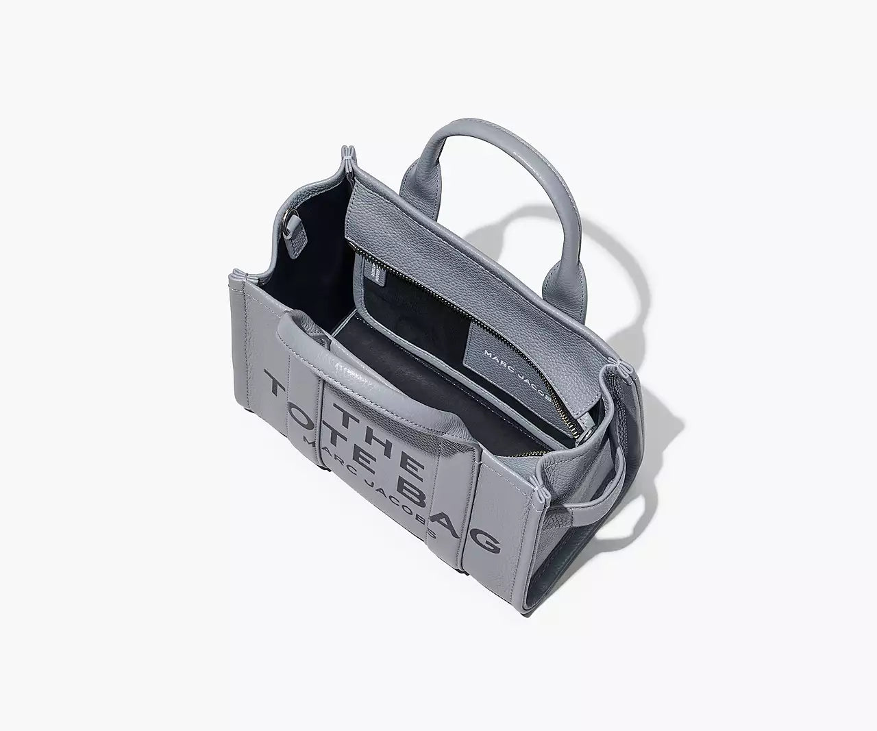 THE LEATHER MINI TOTE BAG- Grey