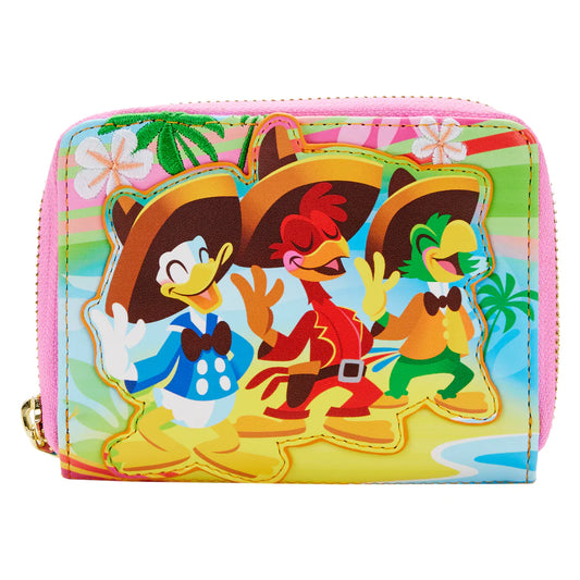 Exclusive - Three Caballeros Beach Scene Zip Around Wallet