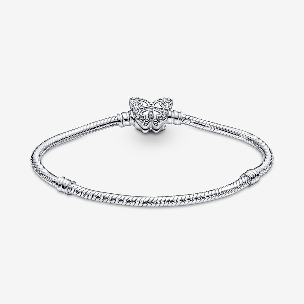 Pandora Moments Butterfly Clasp Snake Chain Bracelet