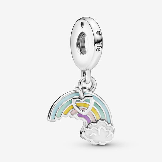 Rainbow and Cloud Dangle Charm