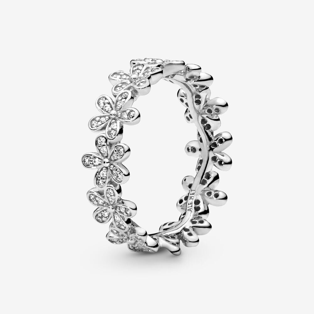 Silver Daisy Flower Ring