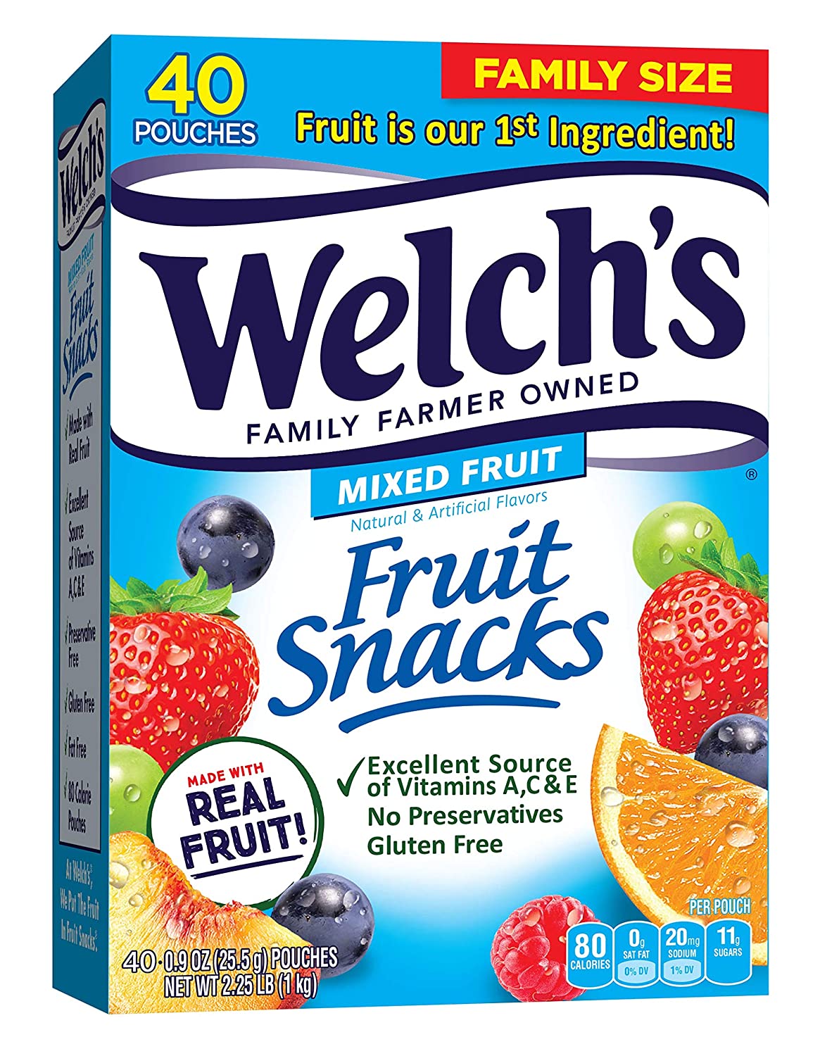 Welch's Fruit- Snack Mixed Fruit Family Size