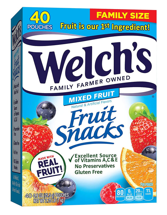 Welch's Fruit- Snack Mixed Fruit Family Size