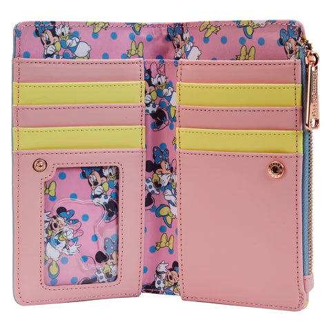 Minnie and Daisy Pastel Polka Dot Flap Wallet