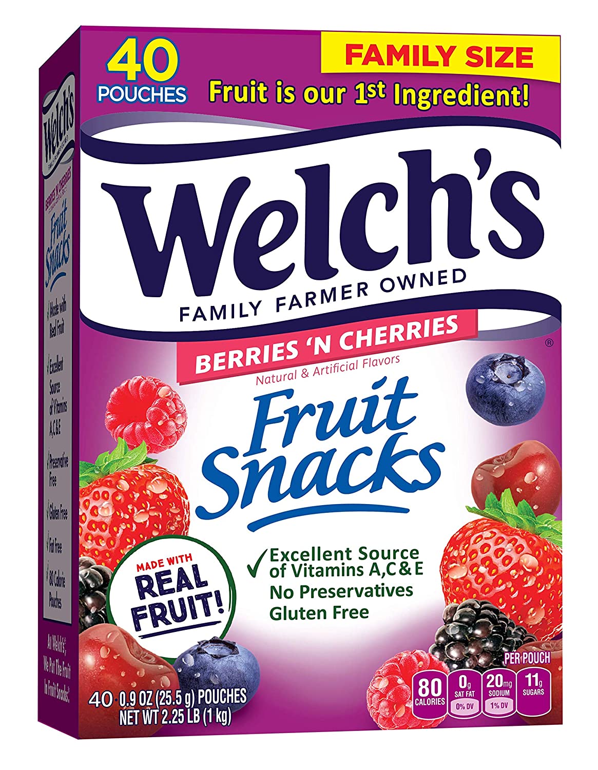 Welch's Fruit - Snack Berries´ N  Cherries Family  Size