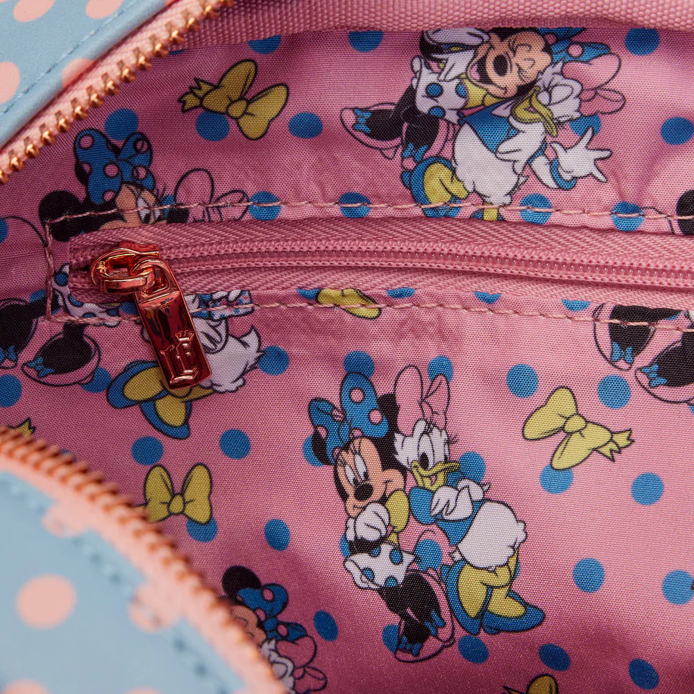 Minnie Mouse Pastel Polka Dot Crossbody Bag