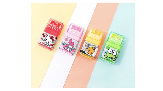 Set de 4 gomas con rodillo - Kitty friends