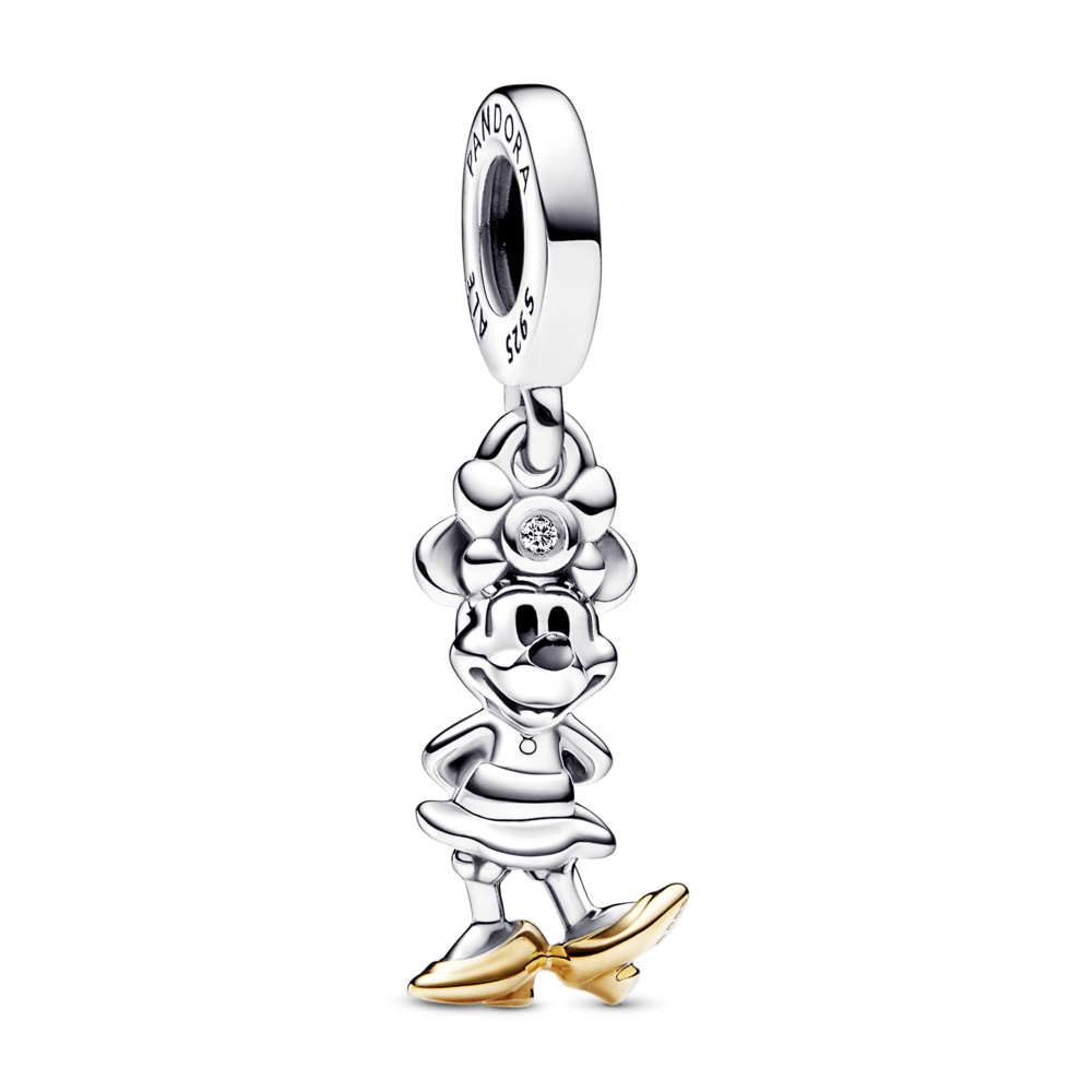 Disney 100th Anniversary Minnie Mouse Dangle Charm 0.009 ct tw Lab-created Diamond Charm