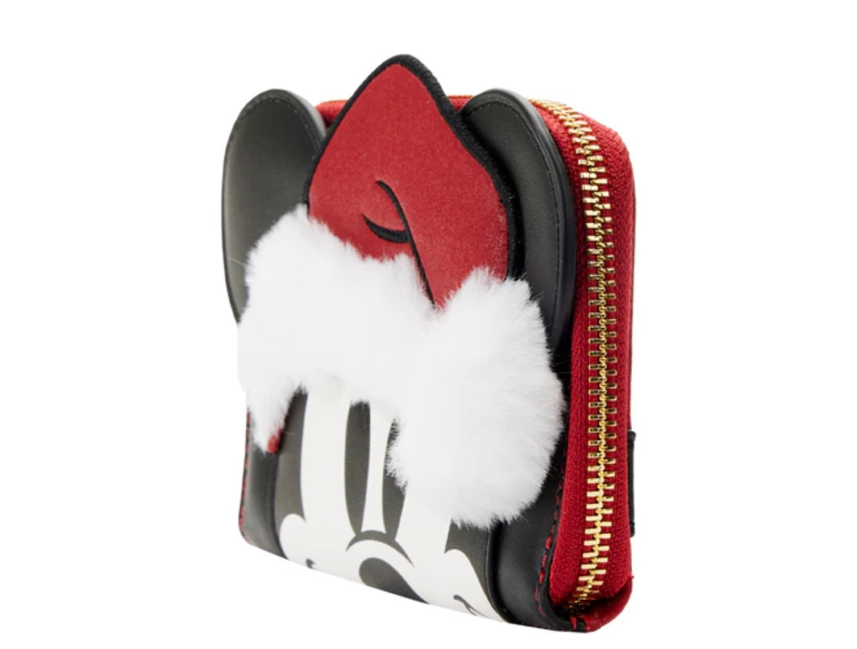 Exclusive - Glitter Mickey Mouse Santa Zip Around Wallet