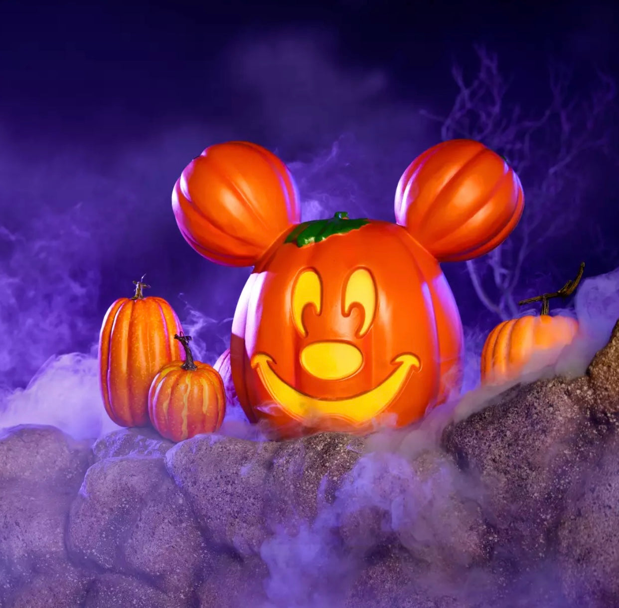Mickey Mouse Pumpkin Light-Up Jack-o'-Lantern Calabaza Gigante Luz