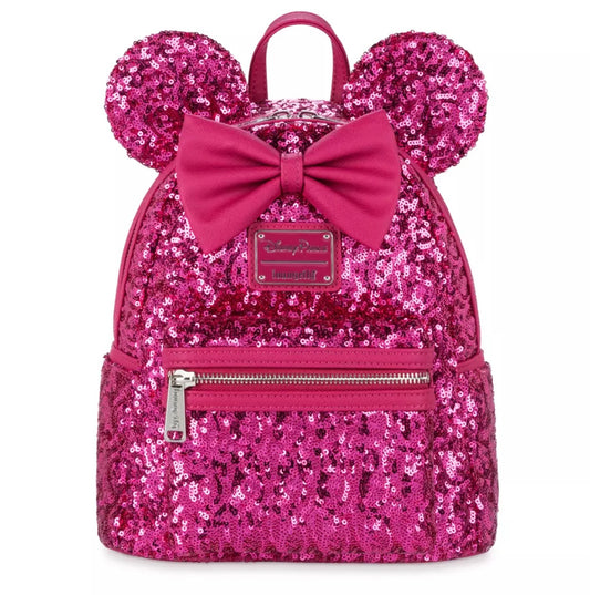 Minnie Mouse Sequin Loungefly Mini Backpack – Magenta