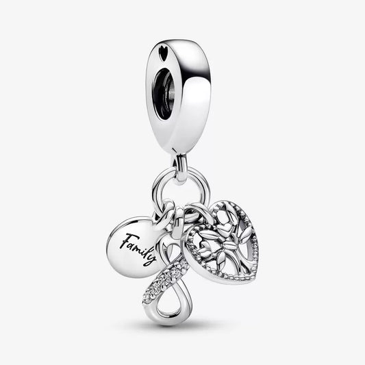 Family Infinity Triple Dangle Charm