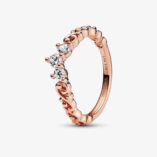 Rose Gold Regal Swirl Tiara Ring