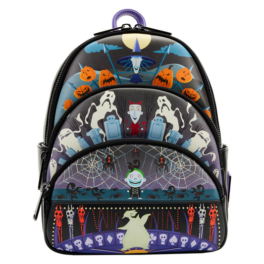 The Nightmare Before Christmas Glow Triple Pocket Mini Backpack