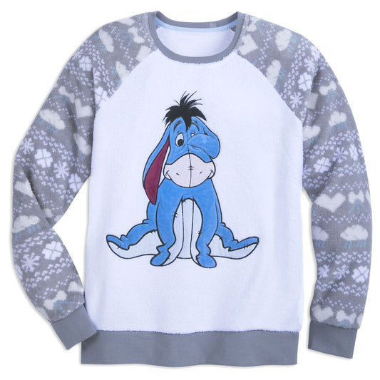 Eeyore Fleece Raglan Sleepwear Top for Adults