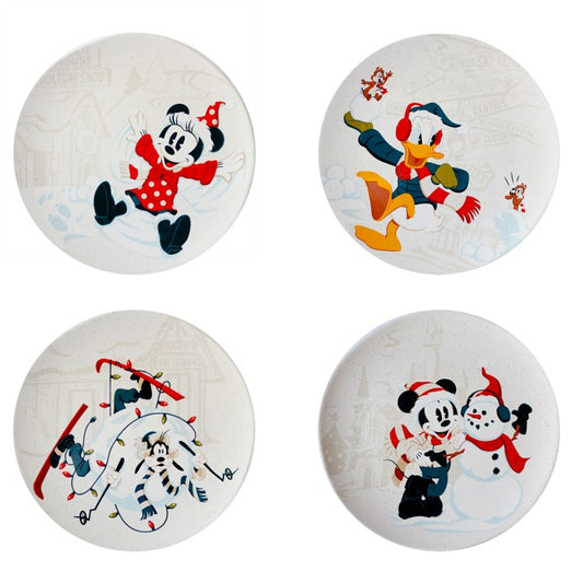 Mickey Mouse and Friends Holiday Plate Set