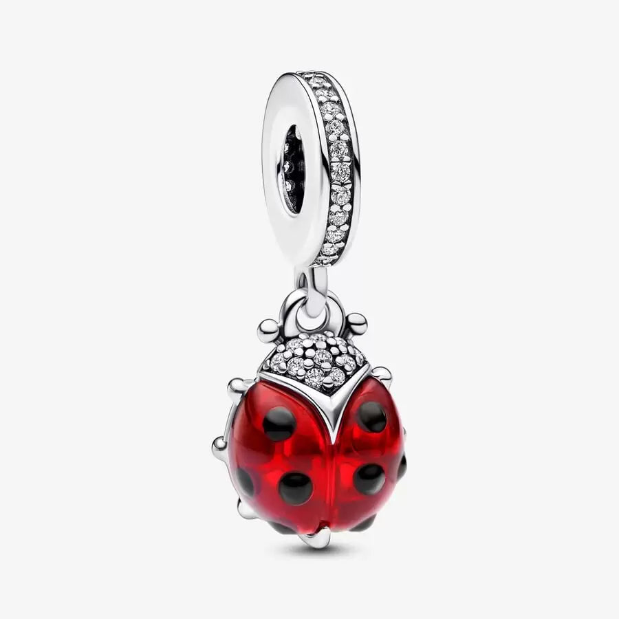 Red Ladybird Studded Necklace Set