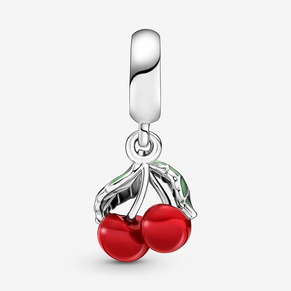 Asymmetrical Cherry Fruit Dangle Charm