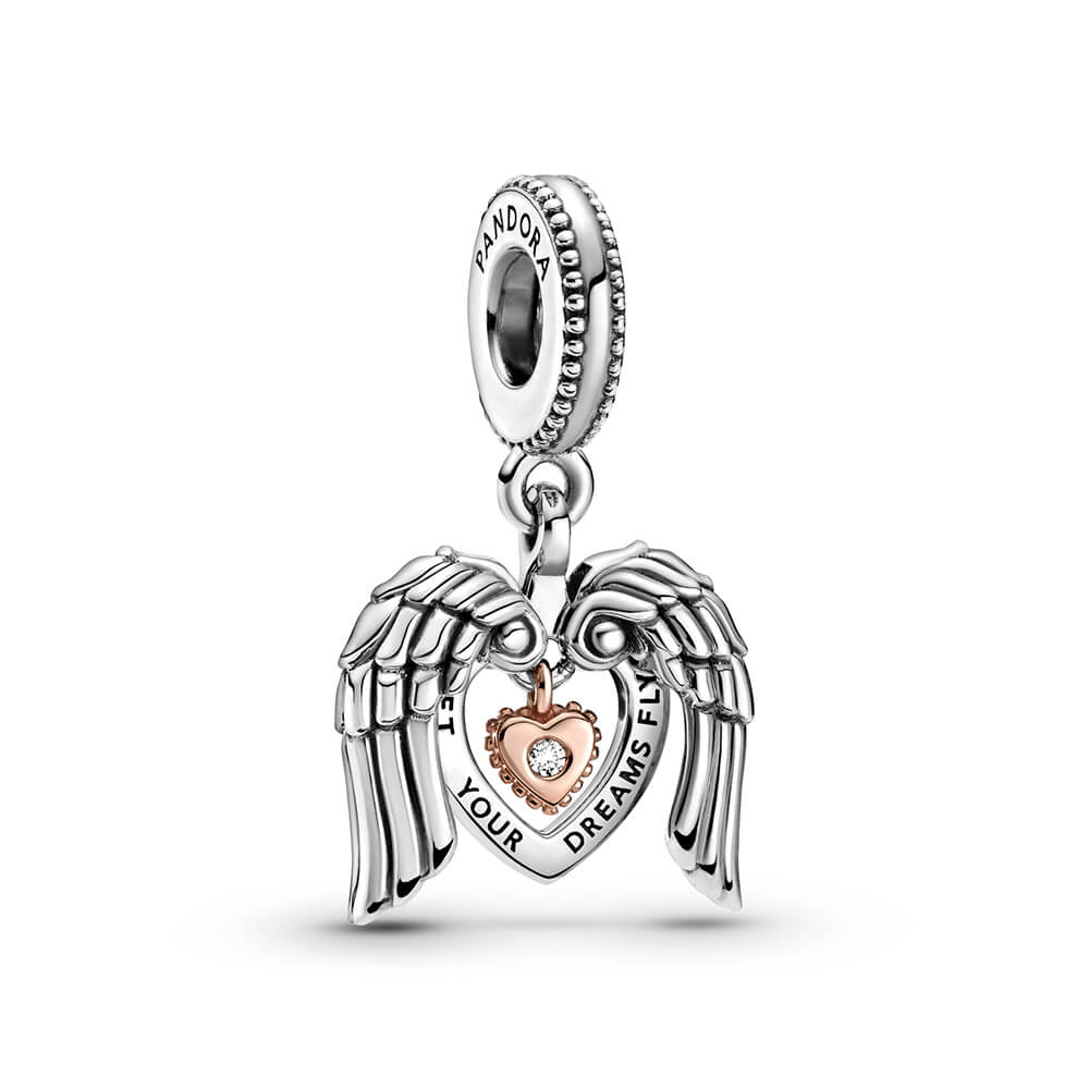 Angel Wings & Heart Charm