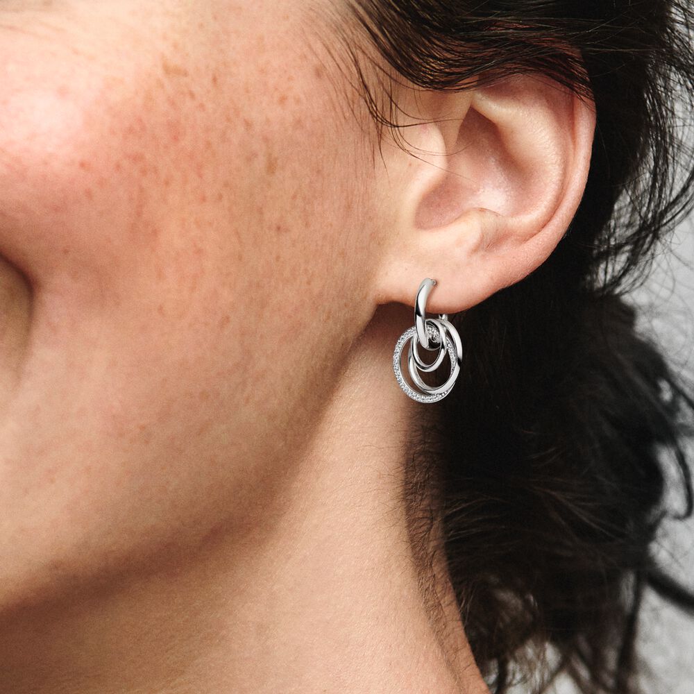 Family Always Encircled Hoop Earrings