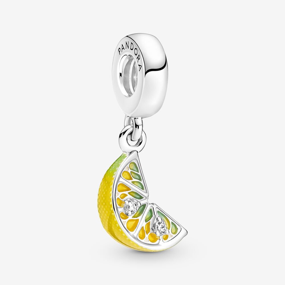 Lemon Slice Sparkling Fruit Dangle Charm