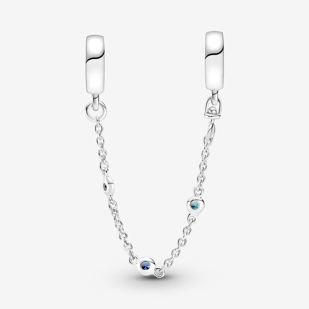 Triple Blue Stone Safety Chain