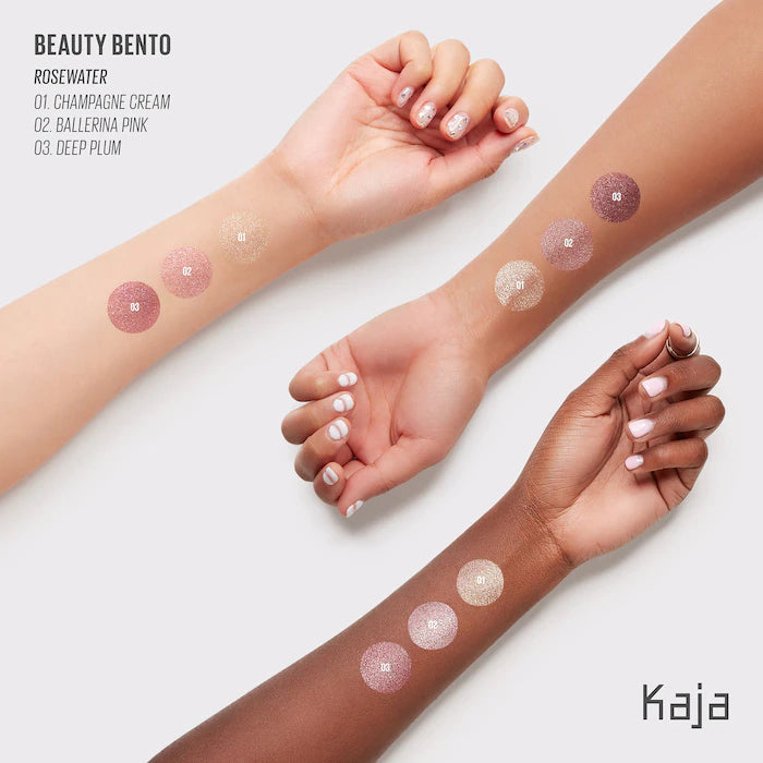 Kaja Eye Bento Bouncy Eyeshadow Trio- Rosewater