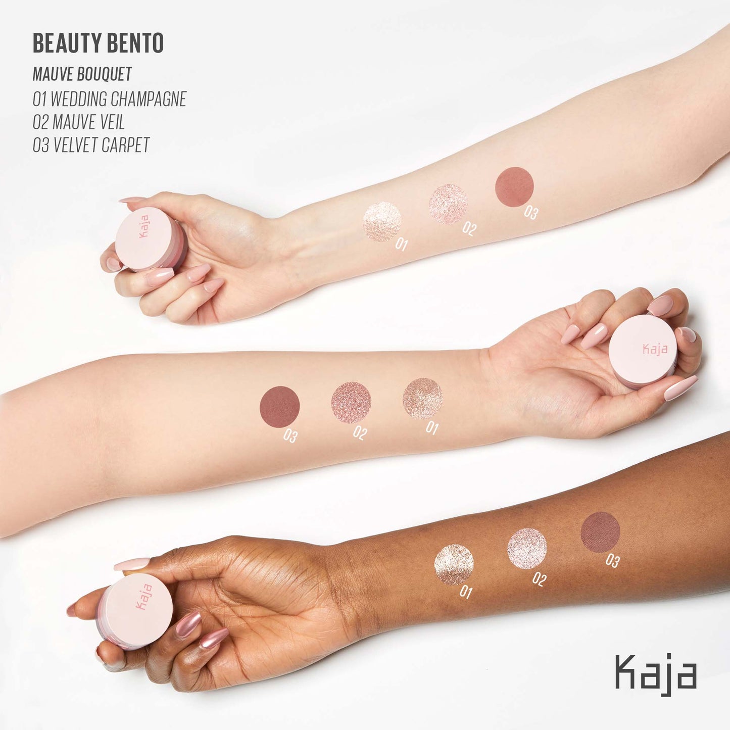 Kaja Eye Bento Bouncy Eyeshadow Trio- Mauve Bouquet