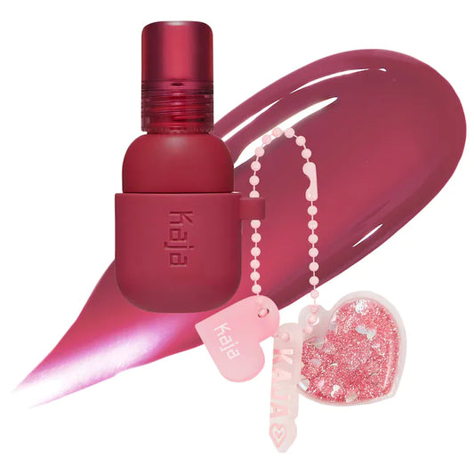 Kaja Jelly Charm Glazed Lip Stain & Blush With Keychain- Squeeze Guava