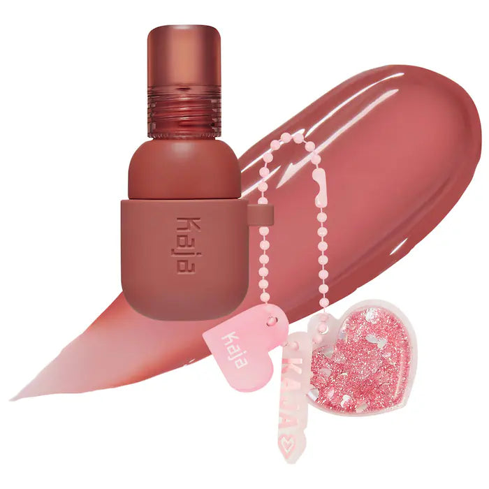 Kaja Jelly Charm Glazed Lip Stain & Blush With Keychain- Peach Fizz