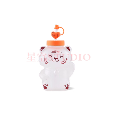 Lucky Cute Tiger Shaped Glass Straw Cup