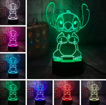  Lilo Stitch - Lámpara de mesa LED de 7 colores