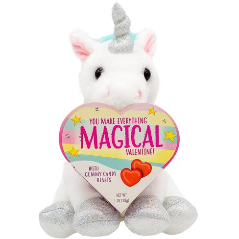 Unicorn Plush Valentine's Day Heart Box