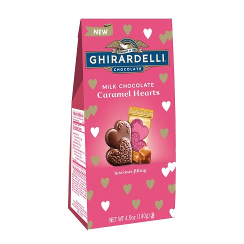 Ghirardelli Valentine's Day Milk Chocolate Caramel Hearts Bag