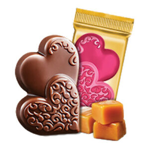 Ghirardelli Valentine's Day Milk Chocolate Caramel Hearts Bag