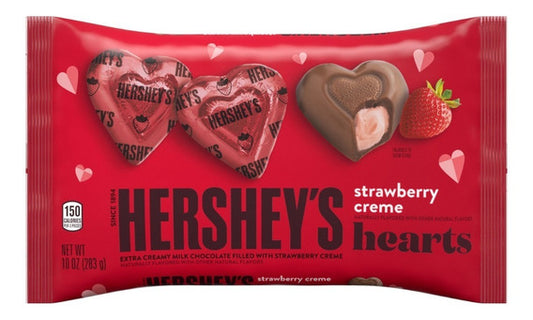 Hershey's Valentine Extra Creamy Milk Chocolate with Strawberry Crème Hearts