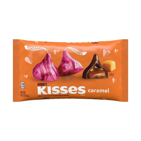 Hershey's Valentine Kisses Milk Chocolate Filled with Caramel