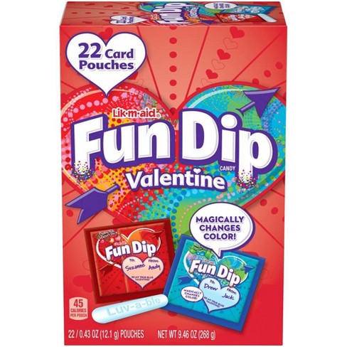 Lik-m-aid Fun Dip Valentine's Day Exchange Candy & Card Kit