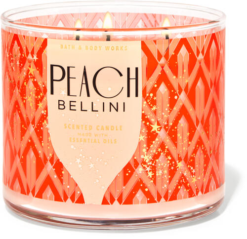 Bath & Body Works Vela Jumbo Peach Bellini