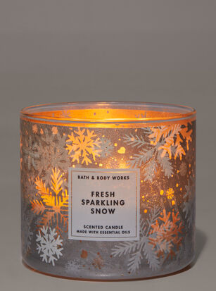 Bath & Body Works Vela Jumbo Fresh Sparkling Snow
