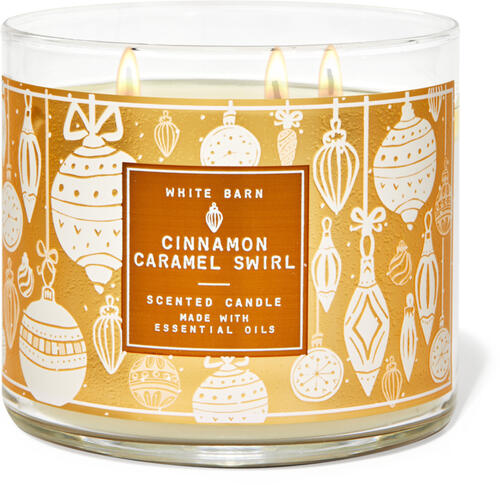 Bath & Body Works Vela Jumbo Cinnamon Caramel Swirl