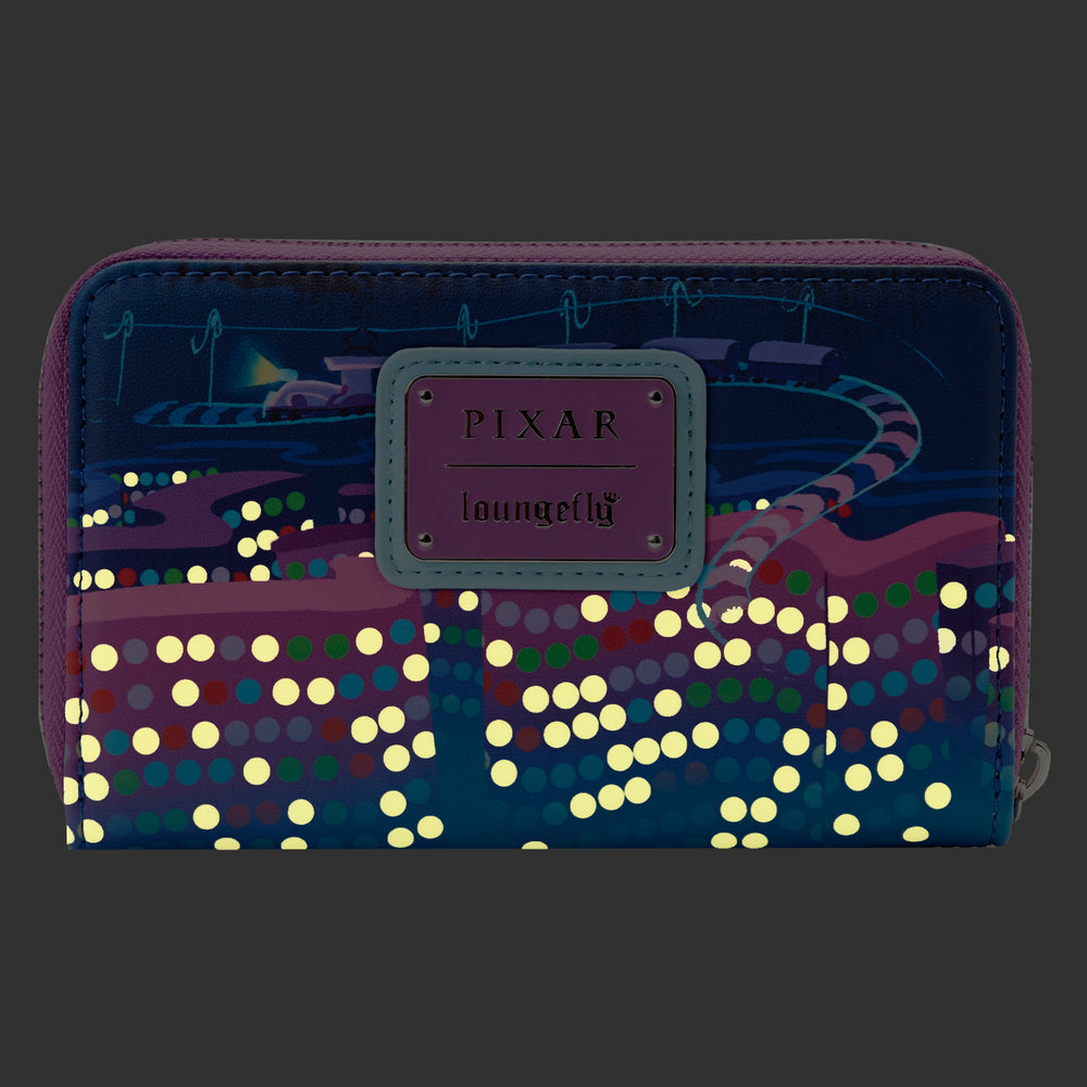 Inside Out Control Panel Glow Zip Around Wallet