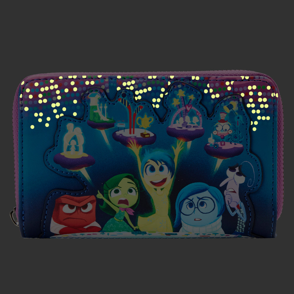 Inside Out Control Panel Glow Zip Around Wallet